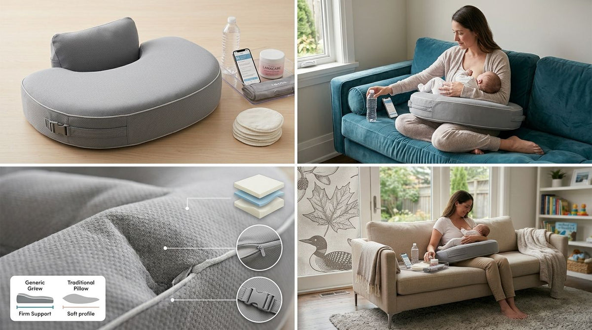Mother feeding her baby with a My Brest Friend nursing pillow