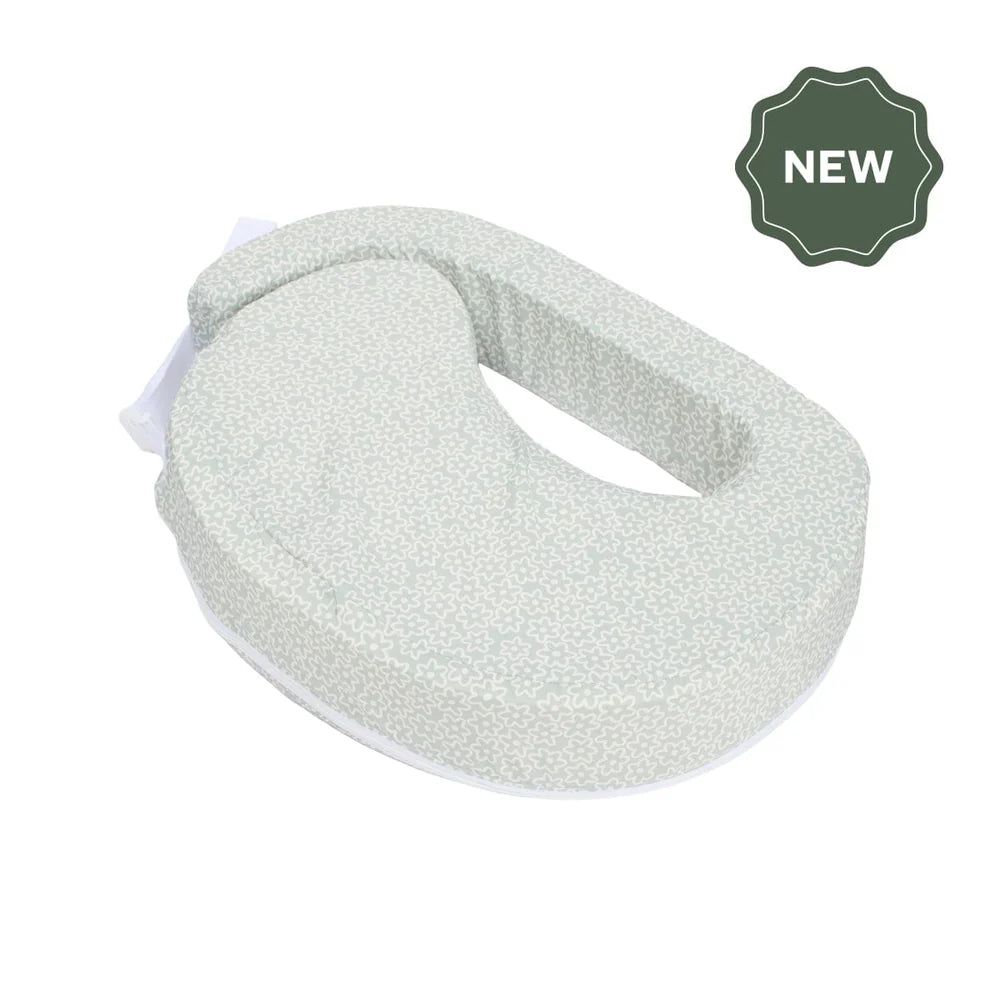 Flowery Meadow Nursing pillow with a 'NEW' label on a white background