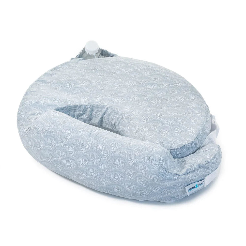 Baby bean bag with textured surface on a white background