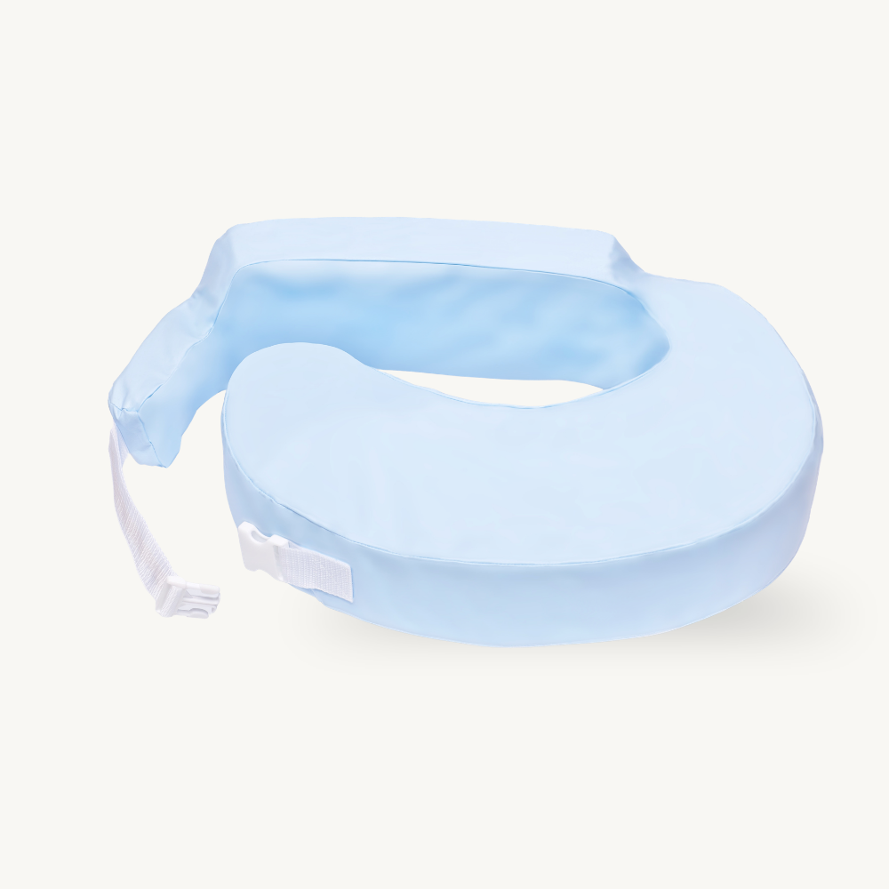 Blue Nursing pillow on a white background
