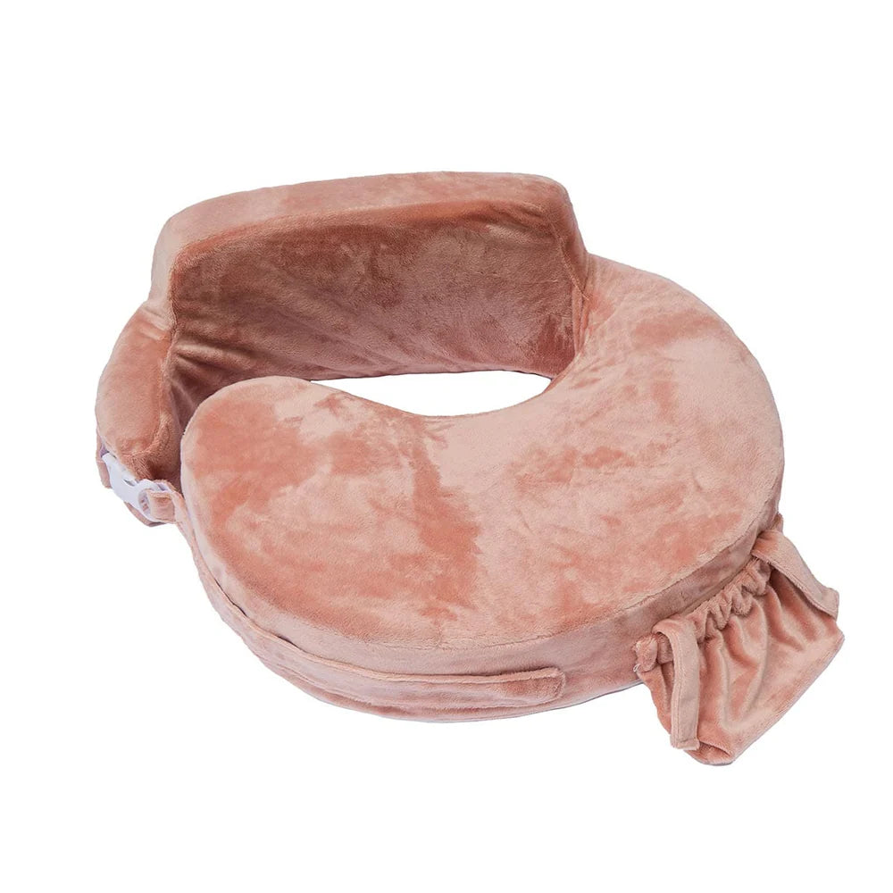 Pink travel Nursing pillow on a white background