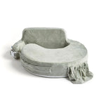 Gray Nursing pillow with a soft texture on a white background