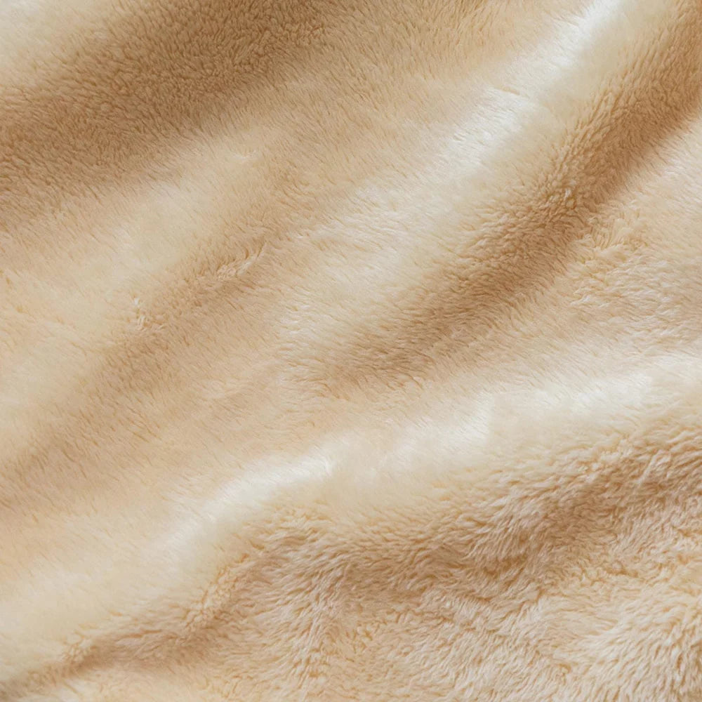 Close-up of beige fur texture